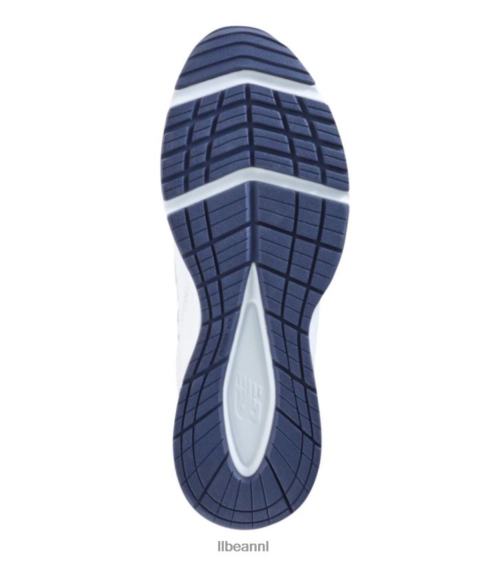L.L.Bean Heren nieuw evenwicht 608v5 leer wit/marineblauw schoenen VT0641090