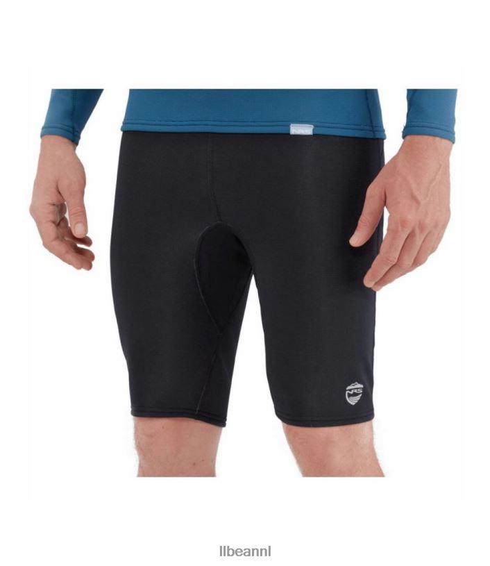 L.L.Bean Heren nrs hydroskin 0,5 mm korte broek zwart watersport VT064598