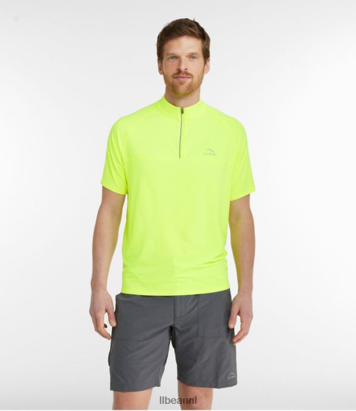 L.L.Bean Heren comfortabel fietsshirt elektrisch geel kleding VT0643334