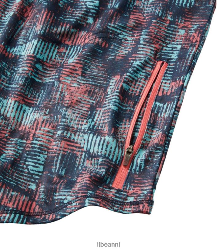 L.L.Bean Heren comfortabel fietsshirt klassieke marineblauwe geoprint/klassieke marine kleding VT064535