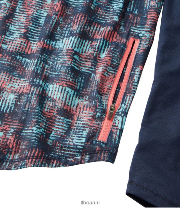 L.L.Bean Heren comfortabel fietsshirt klassieke marineblauwe geoprint/klassieke marine kleding VT064595