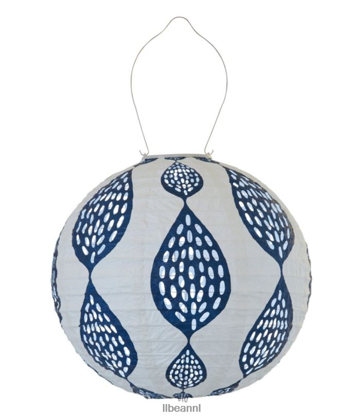 L.L.Bean unisex indigo zonnelantaarn met bladprint indigo/wit achtertuin en terras VT0642788