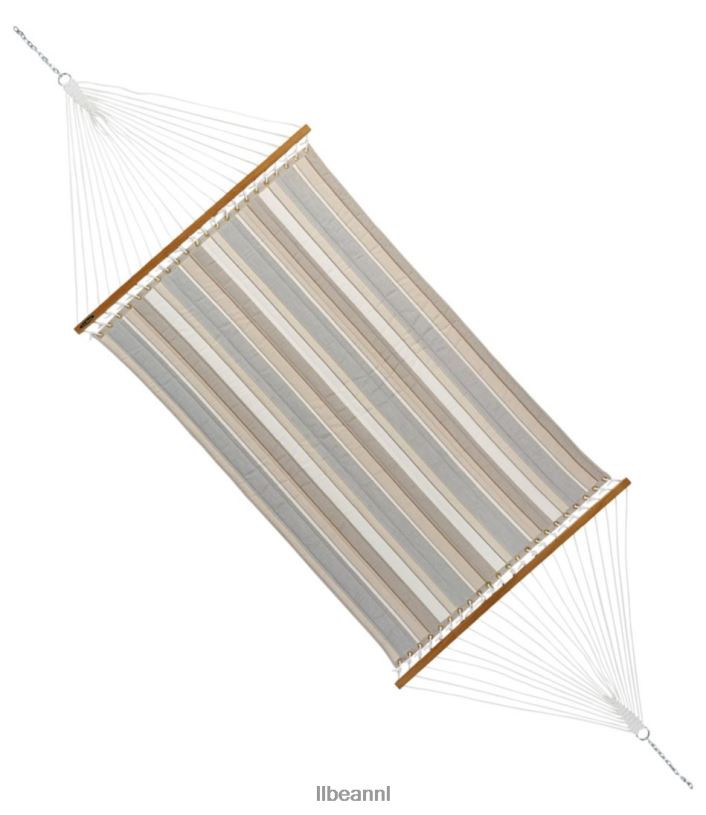 L.L.Bean unisex gewatteerde sunbrella hangmatstreep grijs/zand multi achtertuin en terras VT0642917