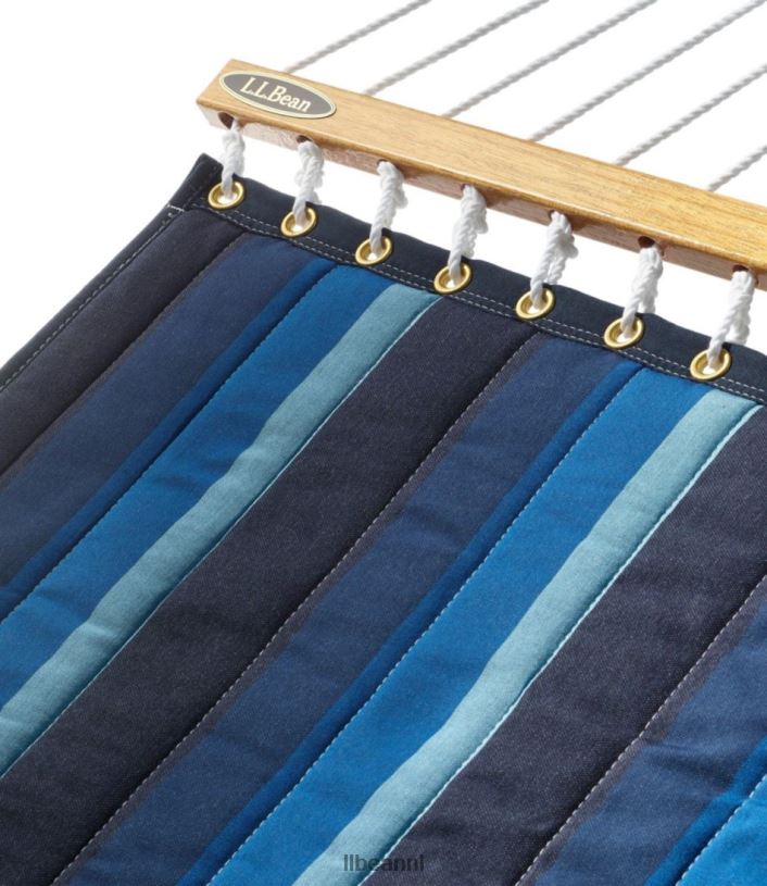 L.L.Bean unisex gewatteerde sunbrella hangmatstreep grijs/zand multi achtertuin en terras VT0642917
