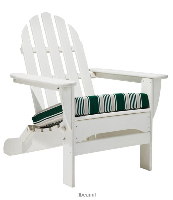 L.L.Bean unisex casco bay adirondack stoel zitkussen streep groen/zand multi achtertuin en terras VT0645578