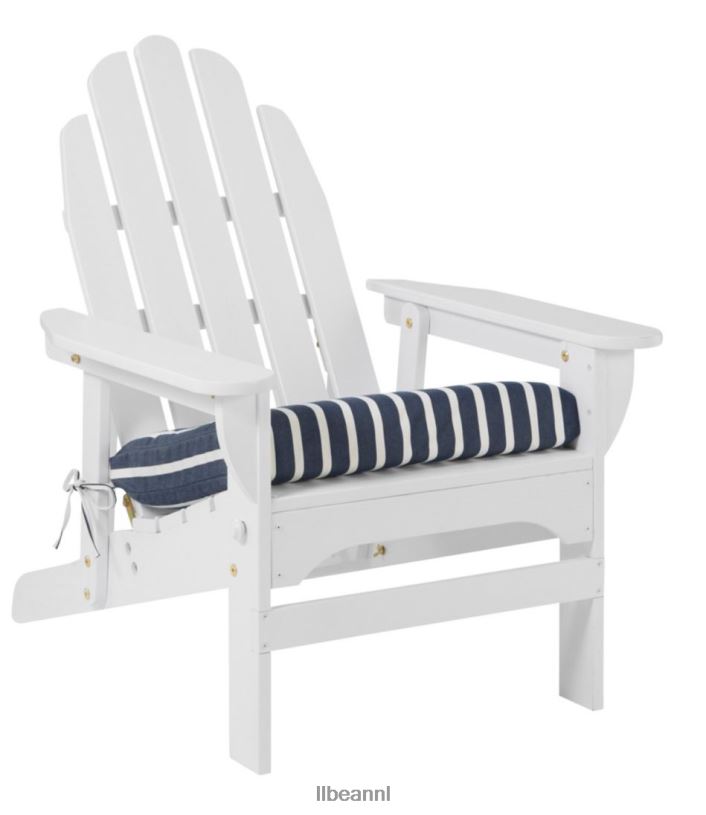 L.L.Bean unisex casco bay adirondack stoel zitkussen streep marine/naturel achtertuin en terras VT0646340
