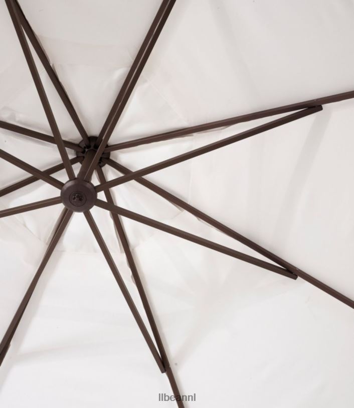 L.L.Bean unisex sunbrella market cantilever 10\' achthoekige paraplu met standaardset zeezout achtertuin en terras VT0642785