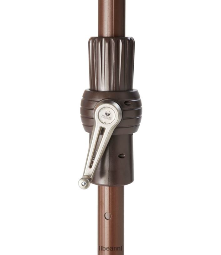 L.L.Bean unisex sunbrella marktparaplu aluminium streep marine/grijs multi achtertuin en terras VT0642701