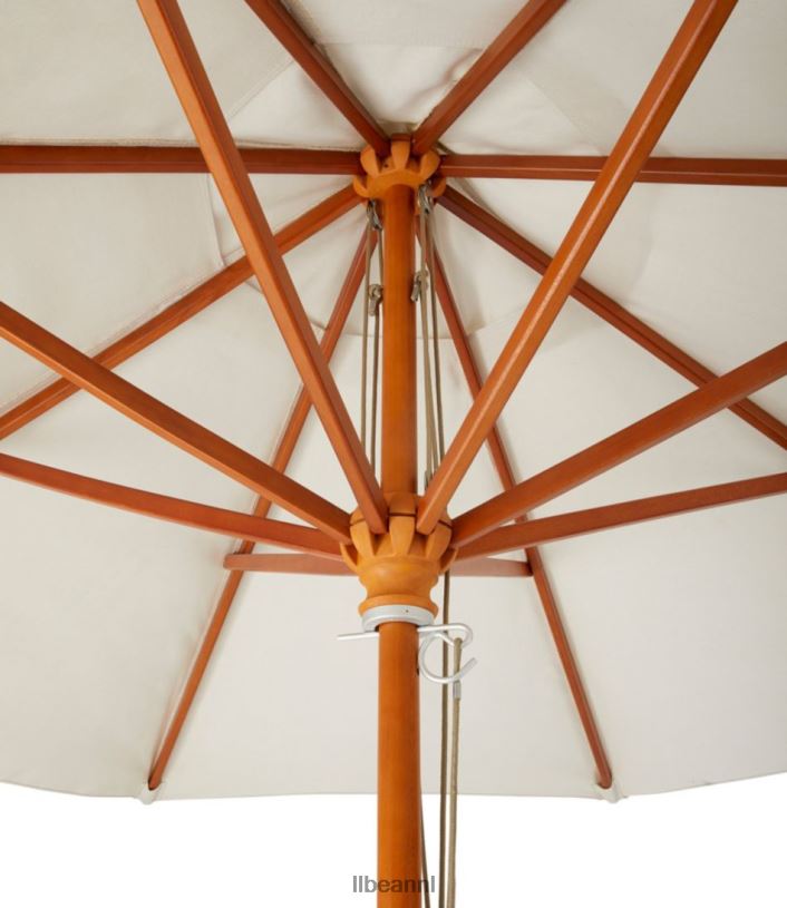 L.L.Bean unisex sunbrella marktparaplu hout jagersgroen achtertuin en terras VT0645557