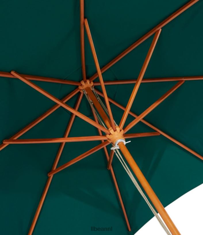 L.L.Bean unisex sunbrella marktparaplu hout marine achtertuin en terras VT0644396
