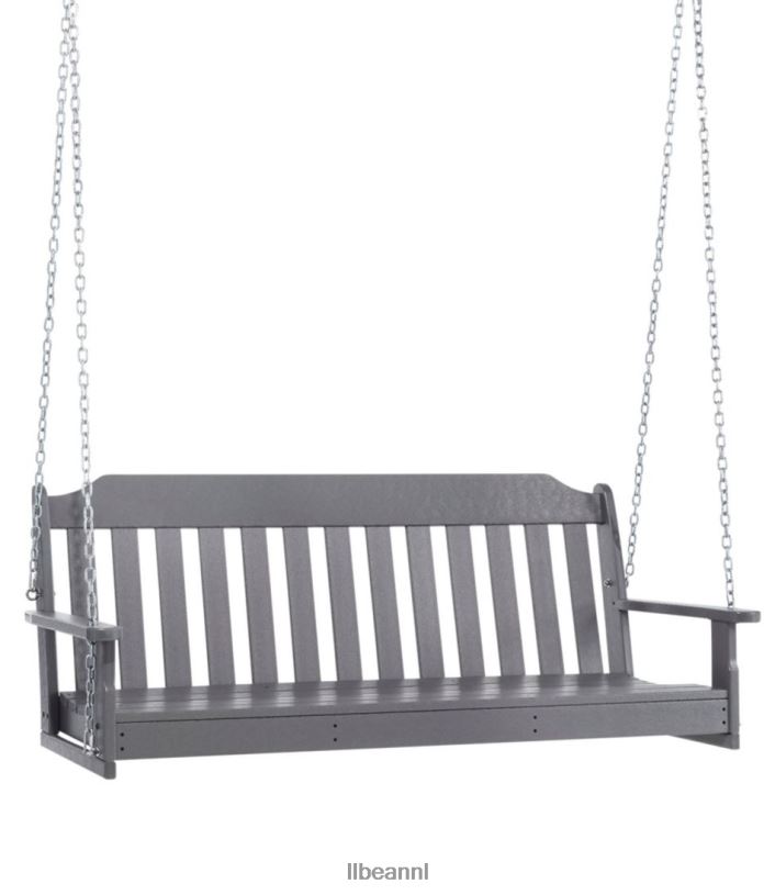 L.L.Bean unisex 60'' schommelbank voor alle weersomstandigheden leigrijs achtertuin en terras VT0644495