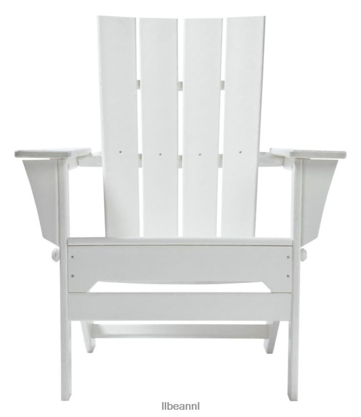 L.L.Bean unisex Adirondack stoel voor alle weersomstandigheden, vierkante rugleuning zwart achtertuin en terras VT0646358