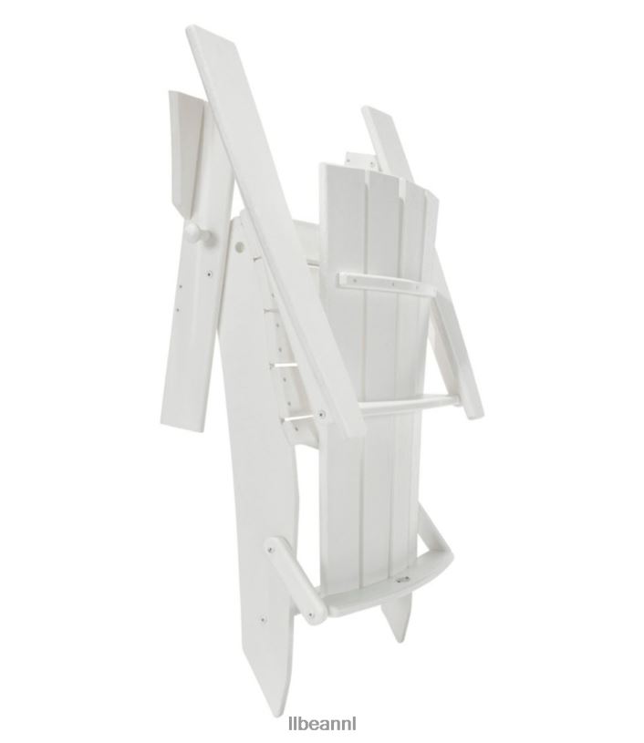 L.L.Bean unisex Adirondack stoel voor alle weersomstandigheden, vierkante rugleuning zwart achtertuin en terras VT0646358