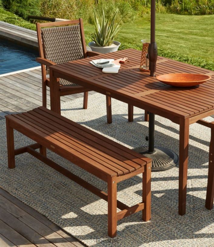 L.L.Bean unisex Eucalyptus boerderijbank natuurlijk achtertuin en terras VT0642806