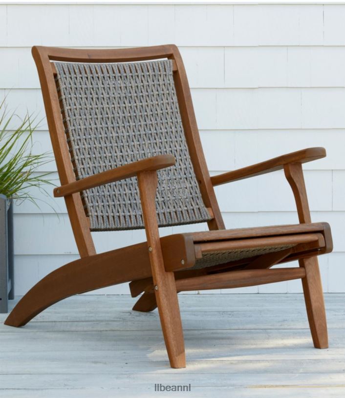 L.L.Bean unisex rieten eucalyptus ligstoel natuurlijk achtertuin en terras VT0642791
