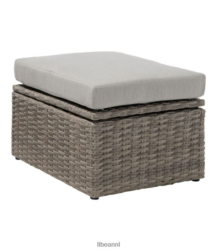 L.L.Bean unisex rieten opbergpoef zand achtertuin en terras VT0642890