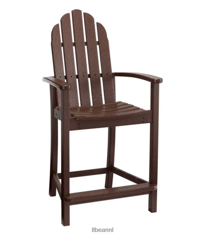 L.L.Bean unisex stoel op tegenhoogte voor alle weersomstandigheden mahonie achtertuin en terras VT0644498