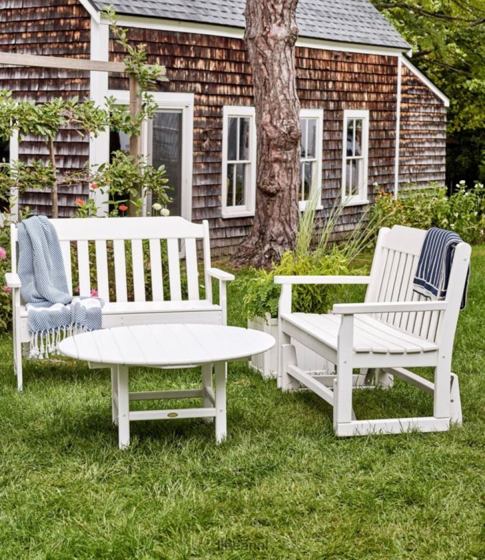 L.L.Bean unisex tuinbank voor alle weersomstandigheden leigrijs achtertuin en terras VT0645596