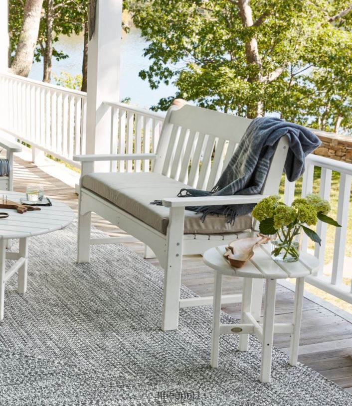 L.L.Bean unisex tuinbank voor alle weersomstandigheden leigrijs achtertuin en terras VT0645596