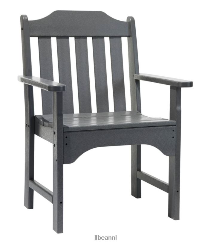 L.L.Bean unisex tuinstoel voor alle weersomstandigheden leigrijs achtertuin en terras VT0645614