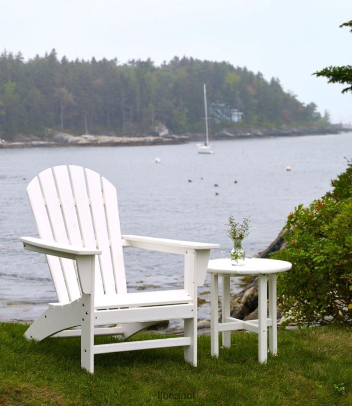 L.L.Bean unisex ronde bijzettafel voor alle weersomstandigheden leigrijs achtertuin en terras VT0647141