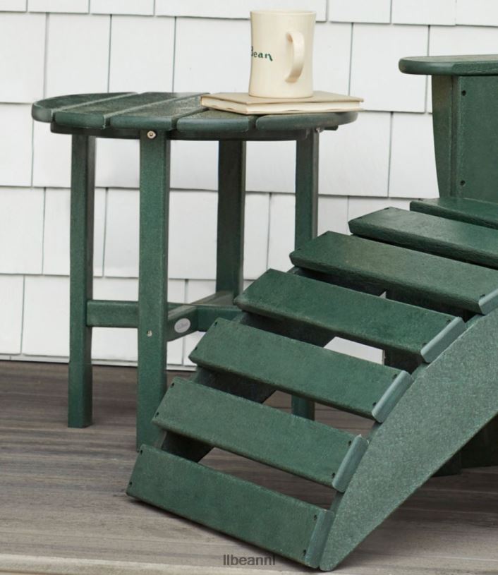 L.L.Bean unisex ronde bijzettafel voor alle weersomstandigheden leigrijs achtertuin en terras VT0647141