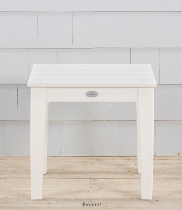 L.L.Bean unisex terrasbijzettafel voor alle weersomstandigheden wit huis goederen VT0642716