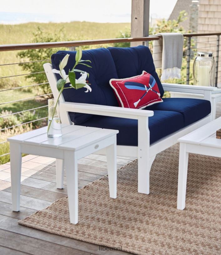 L.L.Bean unisex terrasbijzettafel voor alle weersomstandigheden wit huis goederen VT0642716