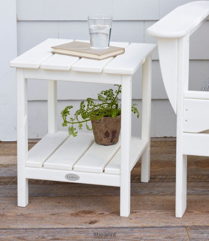 L.L.Bean unisex vierkante bijzettafel voor alle weersomstandigheden mahonie achtertuin en terras VT0646811