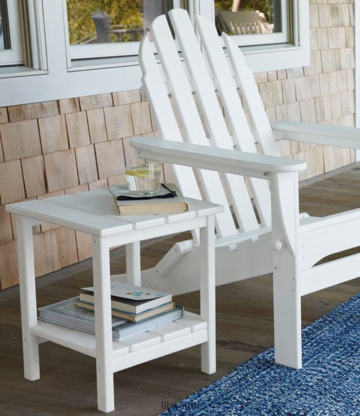 L.L.Bean unisex vierkante bijzettafel voor alle weersomstandigheden mahonie achtertuin en terras VT0646811