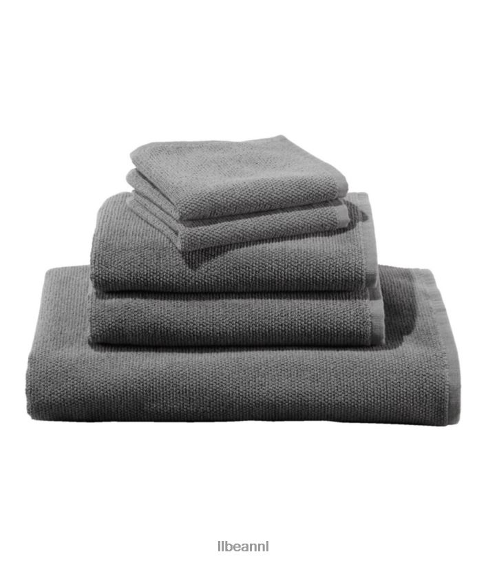 L.L.Bean unisex organische getextureerde katoenen handdoek veldspaat bad VT0644324