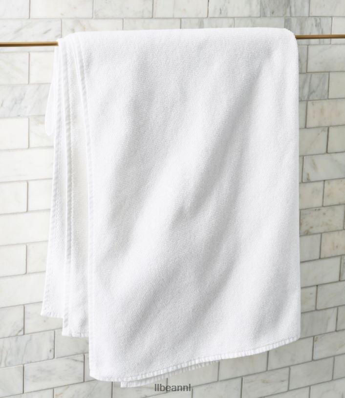 L.L.Bean unisex organische getextureerde katoenen handdoek veldspaat bad VT0644324