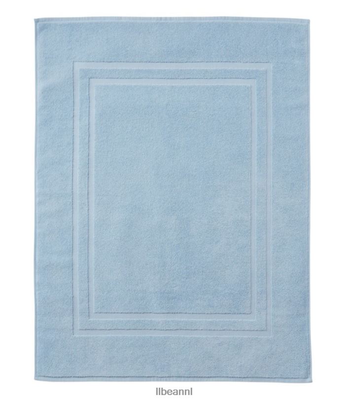 L.L.Bean unisex biologische katoenen handdoekbadmat surf blauw bad VT0647255