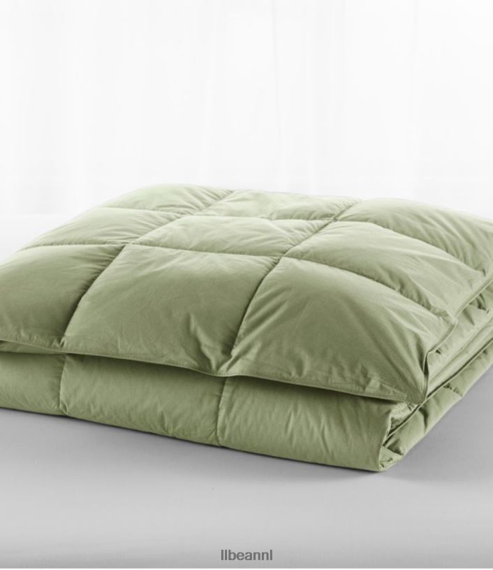 L.L.Bean unisex Primaloft dekbed in klassieke kleuren wijnoogst groen beddengoed VT0646304