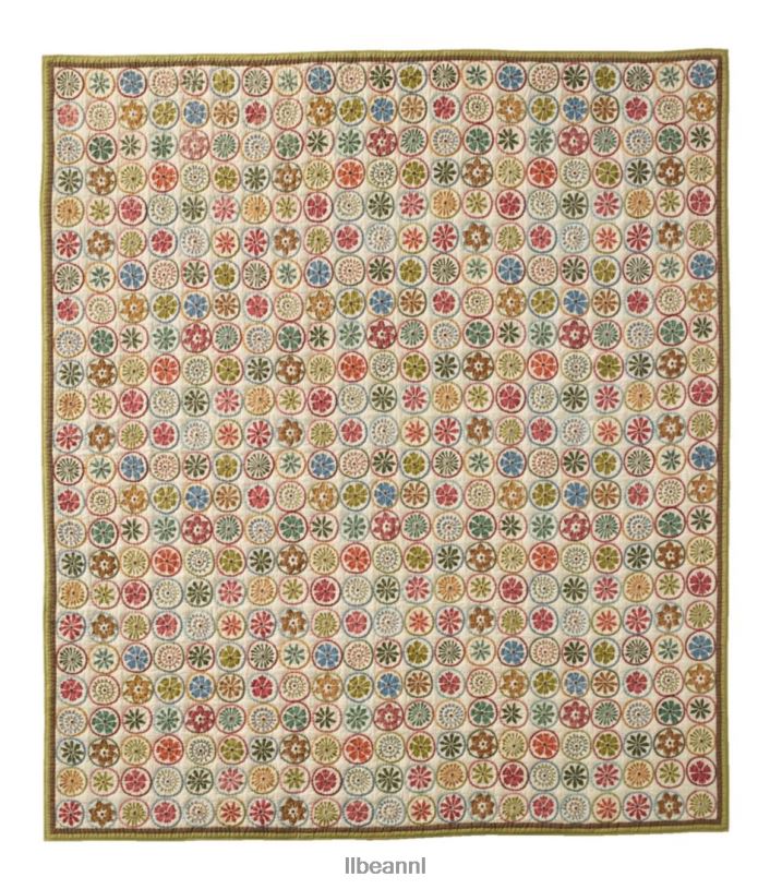 L.L.Bean unisex bloeiende cirkels quiltcollectie veelkleurig beddengoed VT0642476