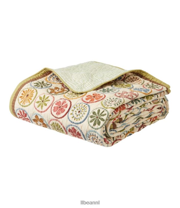 L.L.Bean unisex bloeiende cirkels quiltcollectie veelkleurig beddengoed VT0642476