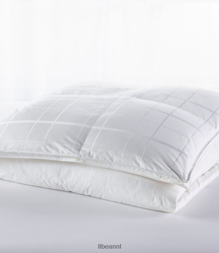L.L.Bean unisex dekbed van satijnganzendons wit beddengoed VT0642797