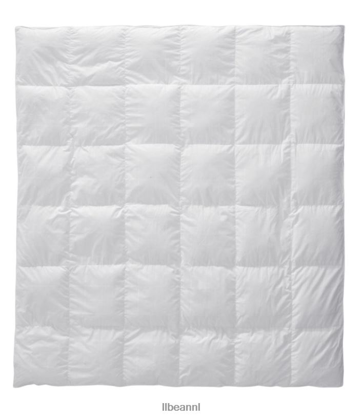 L.L.Bean unisex dekbed van satijnganzendons wit beddengoed VT0642797