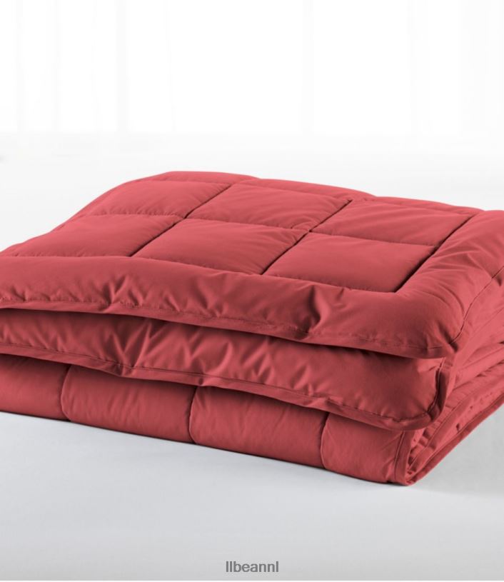 L.L.Bean unisex ultrazacht katoenen dekbed Bordeaux rood beddengoed VT0647111