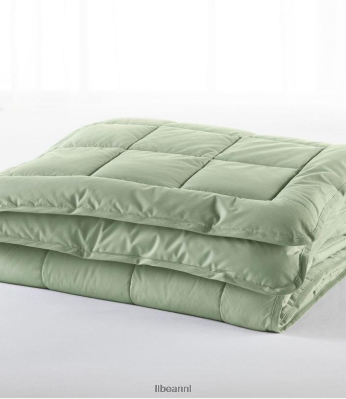 L.L.Bean unisex ultrazacht katoenen dekbed mineraal groen beddengoed VT0642458
