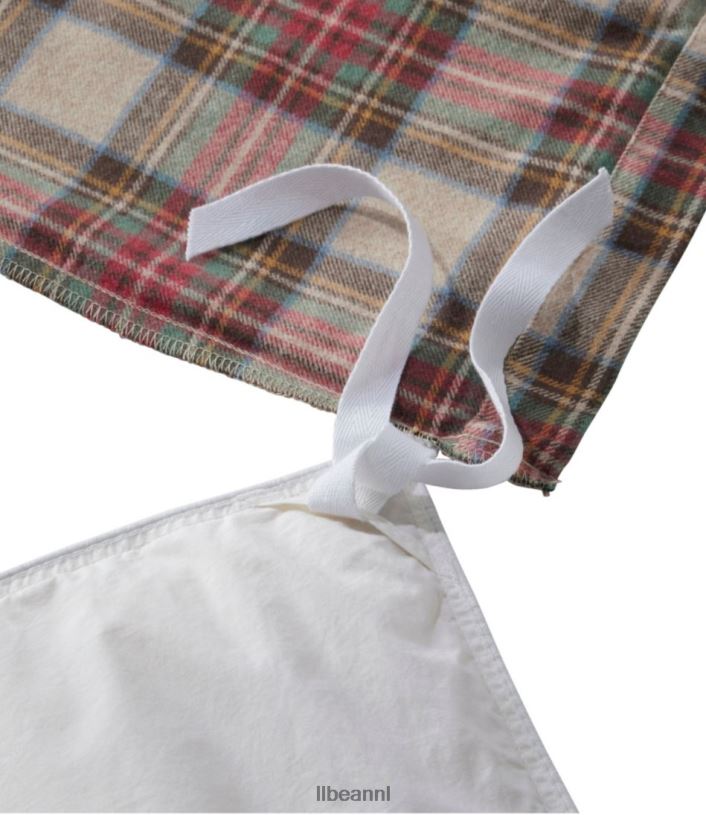 L.L.Bean unisex Heritage gemzen flanellen dekbedovertrekcollectie plaid middelgrijze plaid beddengoed VT0646376
