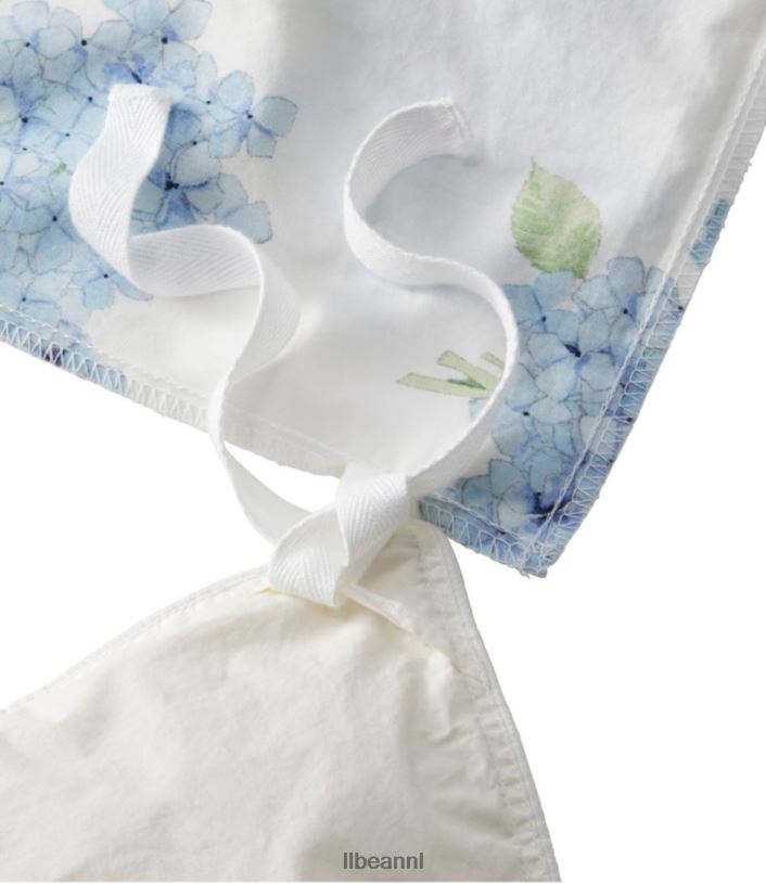 L.L.Bean unisex Sara Fitz hortensia perkal dekbedovertrekcollectie dageraad blauw beddengoed VT0642767