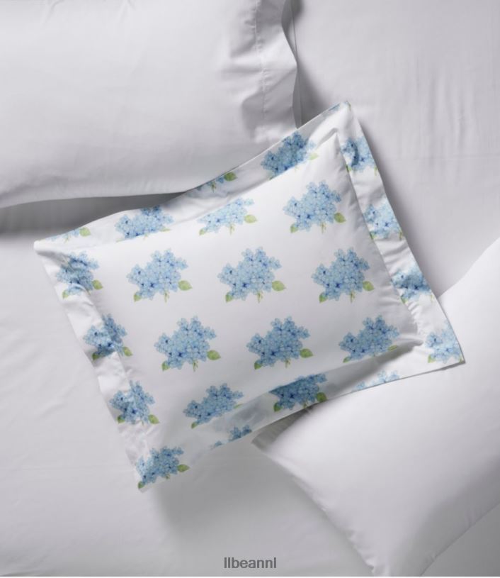 L.L.Bean unisex Sara Fitz hortensia perkal dekbedovertrekcollectie dageraad blauw beddengoed VT0642767