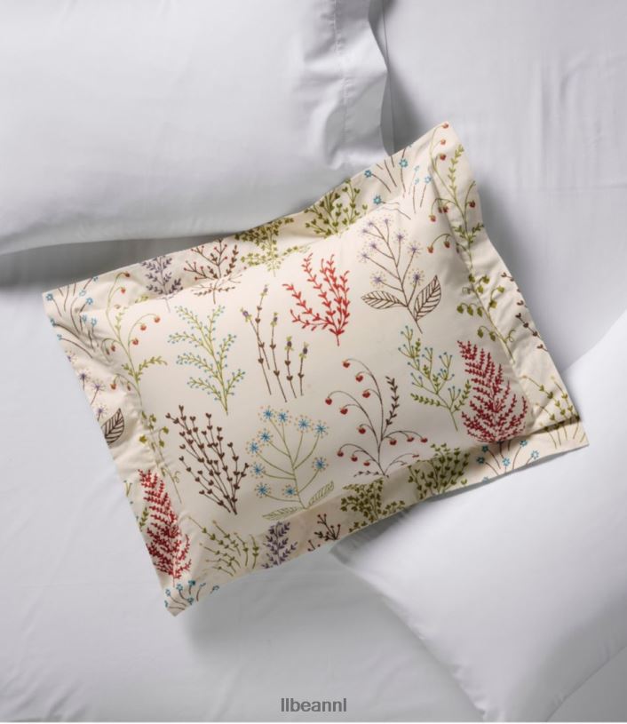 L.L.Bean unisex collectie botanische perkaal dekbedovertrekken botanisch bloemenblauw beddengoed VT0642485