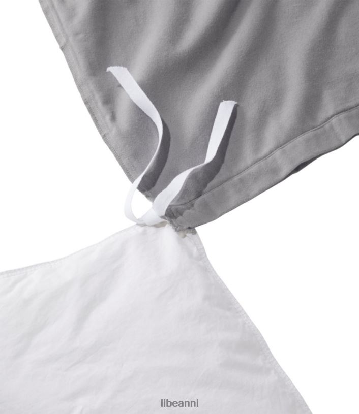 L.L.Bean unisex ultrazacht comfort flanellen dekbedovertrek grijs gemêleerd beddengoed VT0647150