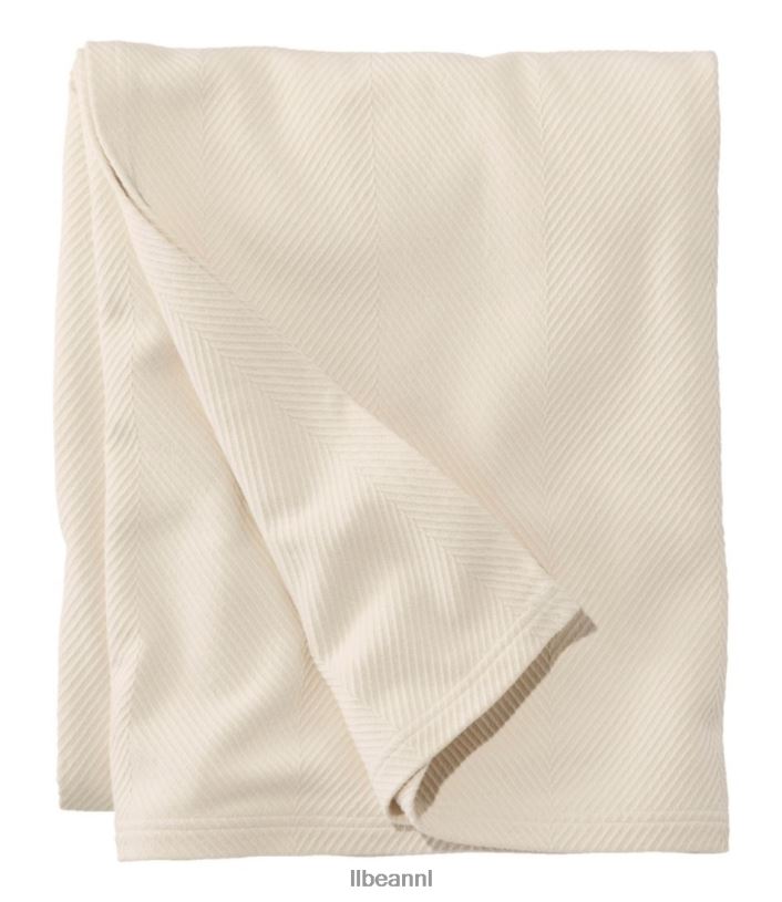 L.L.Bean unisex biologische katoenen deken natuurlijk beddengoed VT0642584