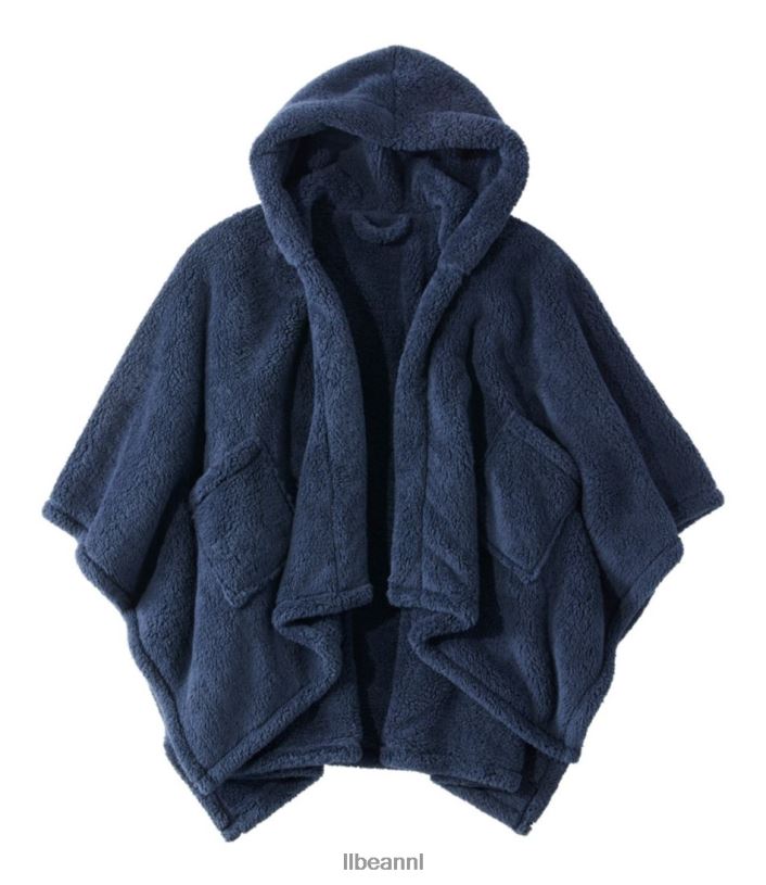 L.L.Bean unisex gezellige draagbare sherpa-sprei marine beddengoed VT0642461
