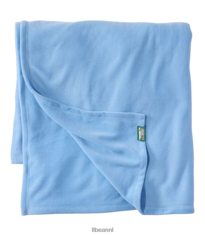 L.L.Bean unisex klassieke bergfleecedeken zacht blauw beddengoed VT0642632