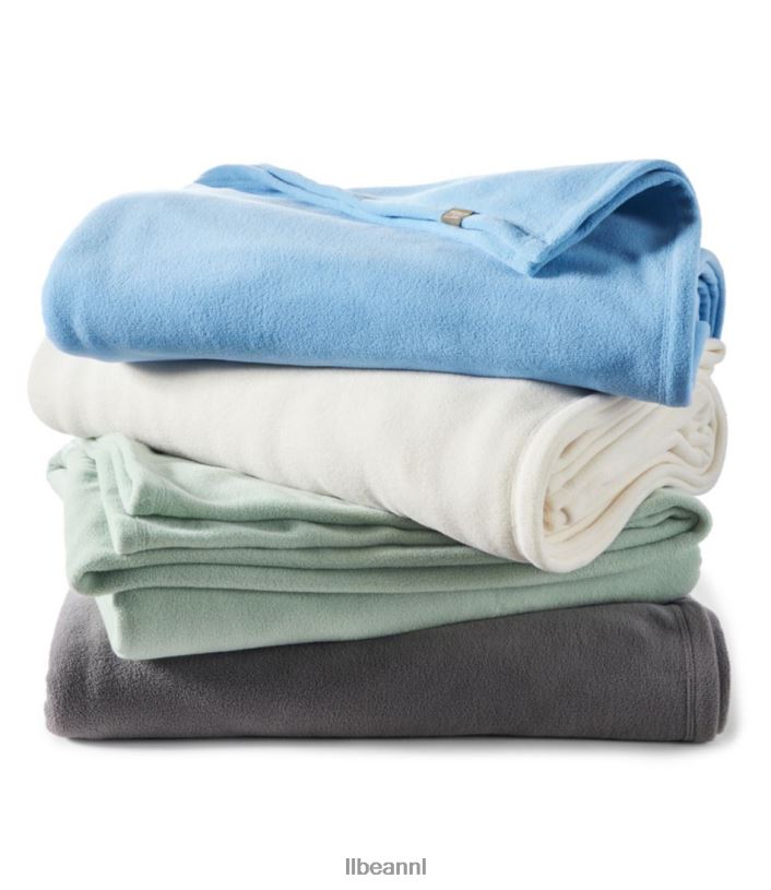 L.L.Bean unisex klassieke bergfleecedeken zacht blauw beddengoed VT0642632