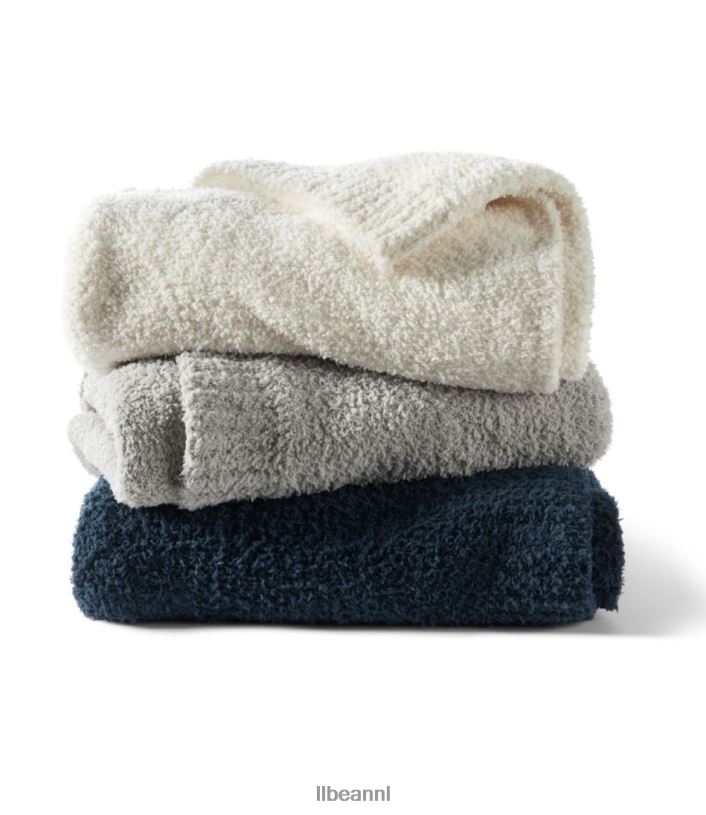L.L.Bean unisex slechte, gezellige gebreide plaid marine beddengoed VT0644471